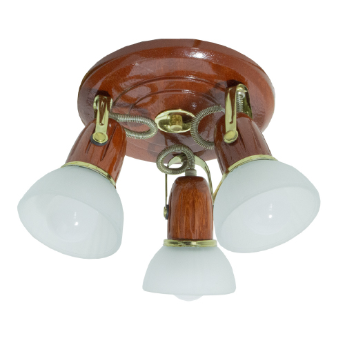 Pato de cedro con 3 tulipas de vidrio